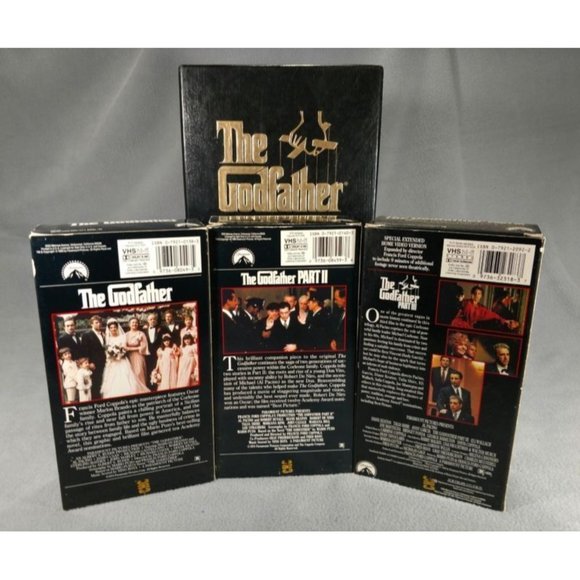 THE GODFATHER COLLECTION COMPLETE TRILOGY VHS 6 TAPE BOX SET VGUC ANB - Picture 3 of 5